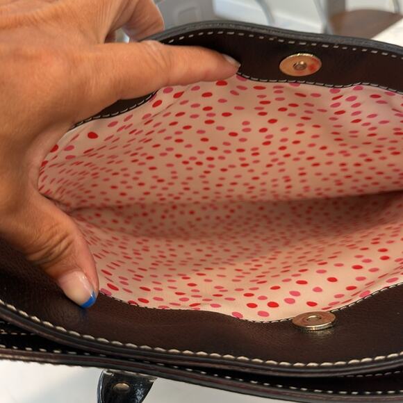 Kate Spade Large Black Pebbled Leather Tote Handbag Purse See Video - Picture 8 of 16